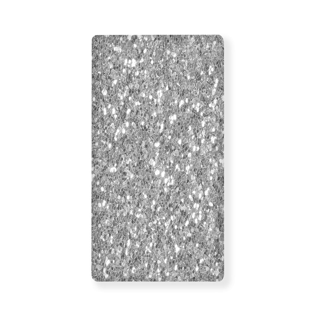 Silver (NOT Real) Glitter Print Baby Crib Sheet