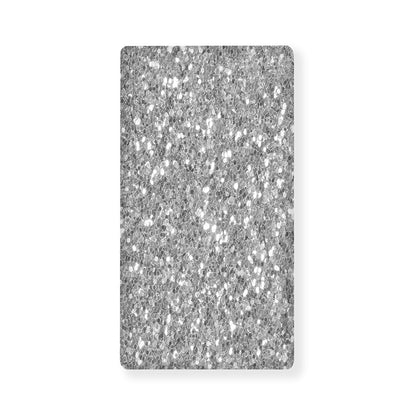 Silver (NOT Real) Glitter Print Baby Crib Sheet