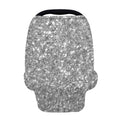 Silver (NOT Real) Glitter Print Baby Seat Cover