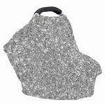 Silver (NOT Real) Glitter Print Baby Seat Cover