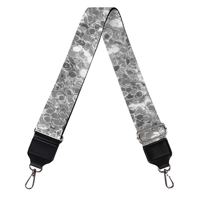 Silver (NOT Real) Glitter Print Bag Strap