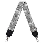 Silver (NOT Real) Glitter Print Bag Strap