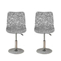 Silver (NOT Real) Glitter Print Bar Stool Covers