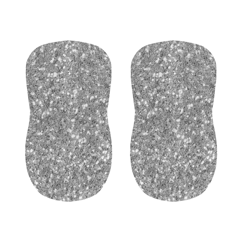 Silver (NOT Real) Glitter Print Bar Stool Covers