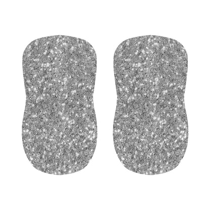 Silver (NOT Real) Glitter Print Bar Stool Covers