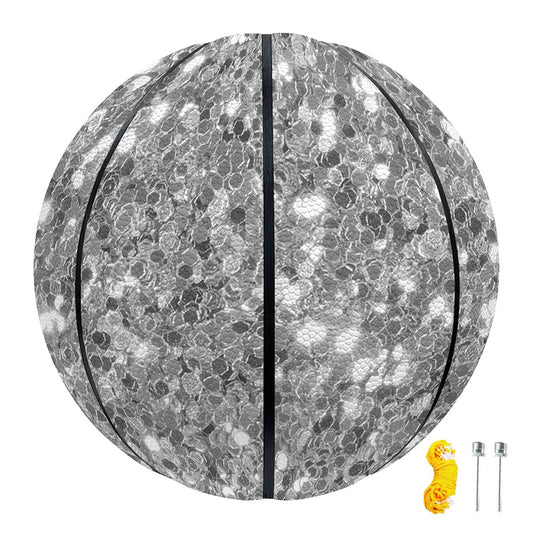 Silver (NOT Real) Glitter Print Basketball