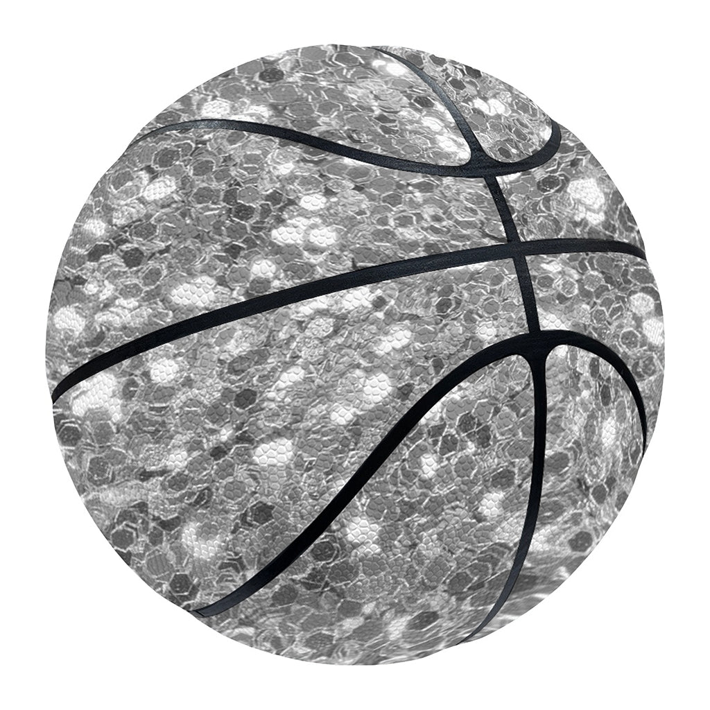 Silver (NOT Real) Glitter Print Basketball
