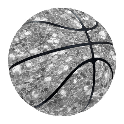 Silver (NOT Real) Glitter Print Basketball