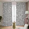 Silver (NOT Real) Glitter Print Blackout Pencil Pleat Curtains