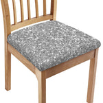 Silver (NOT Real) Glitter Print Chair Cushion Cover