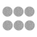 Silver (NOT Real) Glitter Print Coaster Set