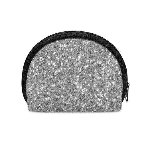 Silver (NOT Real) Glitter Print Coin Purse