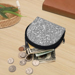 Silver (NOT Real) Glitter Print Coin Purse