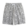 Silver (NOT Real) Glitter Print Cotton Shorts