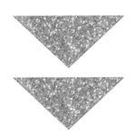 Silver (NOT Real) Glitter Print Dog Bandana