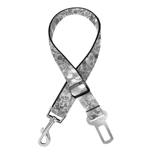 Silver (NOT Real) Glitter Print Dog Seat Belt