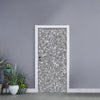 Silver (NOT Real) Glitter Print Door Sticker