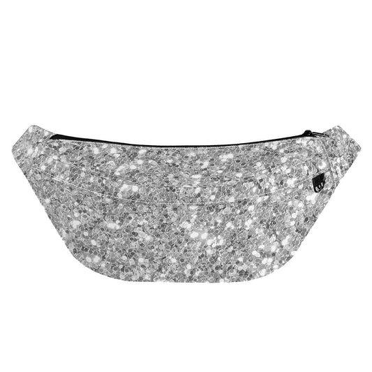 Silver (NOT Real) Glitter Print Fanny Pack
