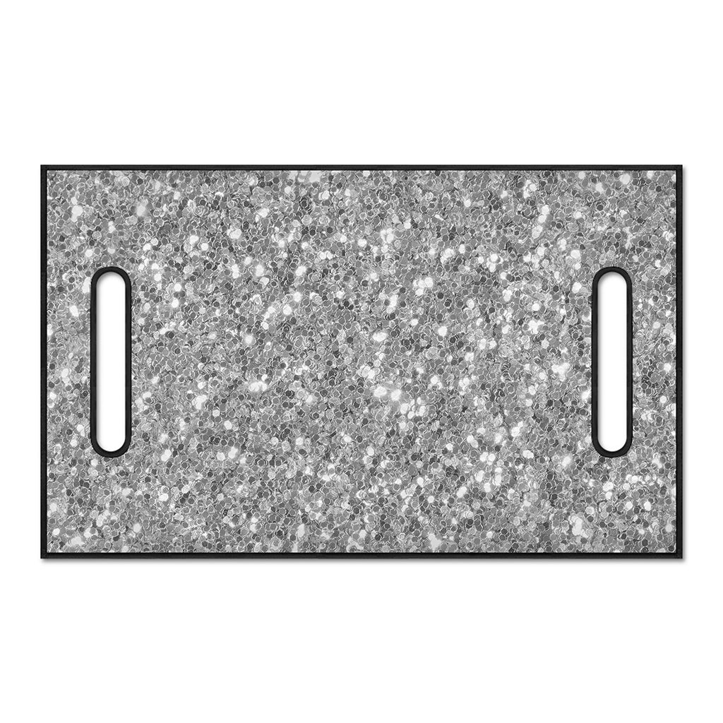 Silver (NOT Real) Glitter Print Golf Cart Seat Cover