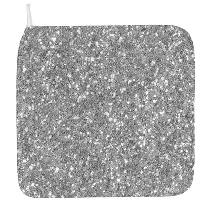 Silver (NOT Real) Glitter Print Hand Towel
