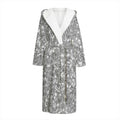 Silver (NOT Real) Glitter Print Hooded Bathrobe