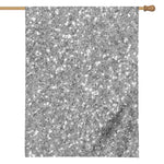 Silver (NOT Real) Glitter Print House Flag