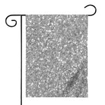 Silver (NOT Real) Glitter Print House Flag
