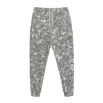 Silver (NOT Real) Glitter Print Jogger Pants