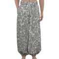 Silver (NOT Real) Glitter Print Lantern Pants