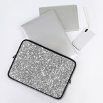 Silver (NOT Real) Glitter Print Laptop Sleeve
