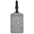 Silver (NOT Real) Glitter Print Luggage Tag