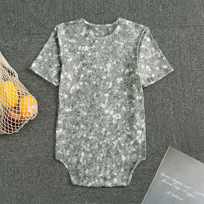 Silver (NOT Real) Glitter Print Men's Bodysuit