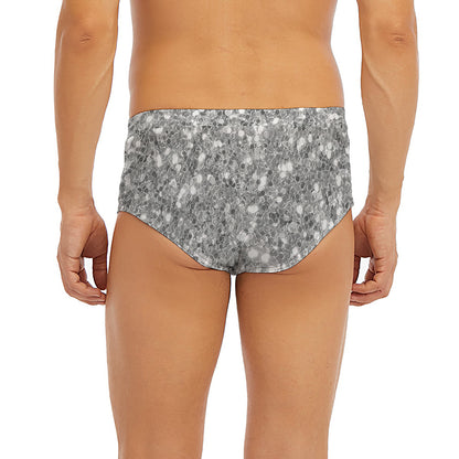 Silver (NOT Real) Glitter Print Men's Briefs