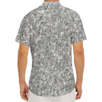 Silver (NOT Real) Glitter Print Men's Deep V-Neck Shirt