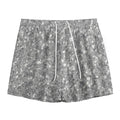 Silver (NOT Real) Glitter Print Mesh Shorts