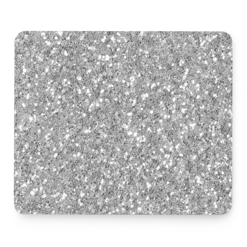 Silver (NOT Real) Glitter Print Mouse Pad