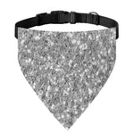 Silver (NOT Real) Glitter Print Over The Collar Dog Bandana