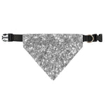 Silver (NOT Real) Glitter Print Over The Collar Dog Bandana