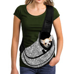 Silver (NOT Real) Glitter Print Pet Sling Carrier