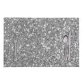 Silver (NOT Real) Glitter Print Placemat