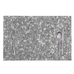 Silver (NOT Real) Glitter Print Placemat