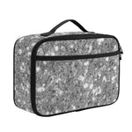 Silver (NOT Real) Glitter Print Portable Lunch Bag