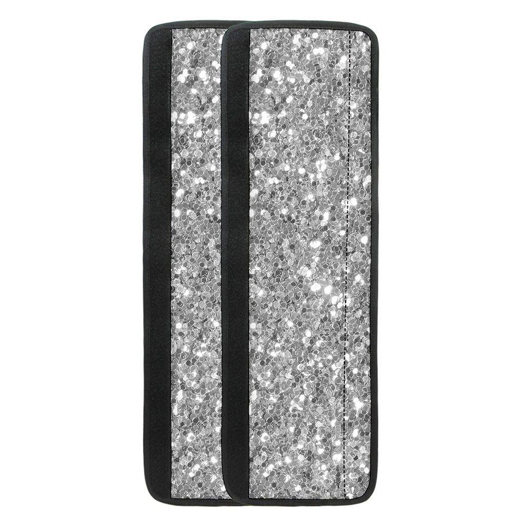 Silver (NOT Real) Glitter Print Refrigerator Handle Covers