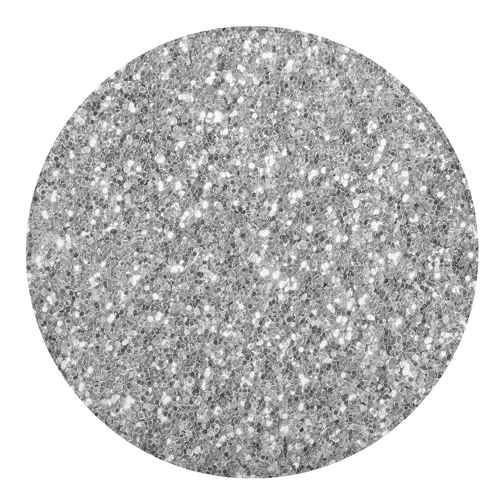 Silver (NOT Real) Glitter Print Round Blanket