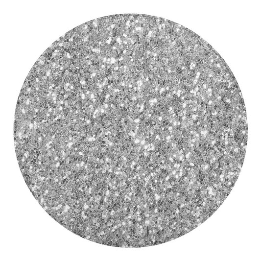 Silver (NOT Real) Glitter Print Round Blanket