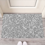Silver (NOT Real) Glitter Print Rubber Doormat