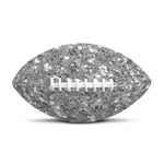 Silver (NOT Real) Glitter Print Rugby Ball