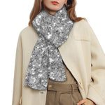 Silver (NOT Real) Glitter Print Scarf