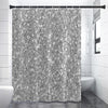 Silver (NOT Real) Glitter Print Shower Curtain