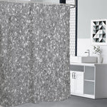 Silver (NOT Real) Glitter Print Shower Curtain